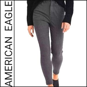 NEW! AEO Houndstooth Super High Rise Jegging Jeans 24.